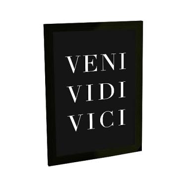 Imagem de Quadro Decorativo A4 Veni Vidi Vici Júlio César Vim Vi Venci
