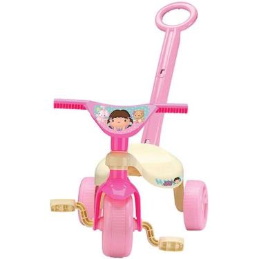 Imagem de Motoquinha Infantil Motoca Triciclo Menina Doll Com Haste - Samba Toys