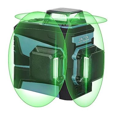 Imagem de Nível de laser autonivelante, WESCO 3 360 nível laser verde 3D, ferramenta laser de linha cruzada de 19,8 m, ferramenta de nivelamento e alinhamento a laser de três planos - duas linhas verticais 360