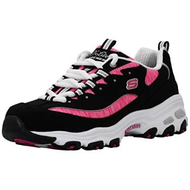 Imagem de Skechers Women's DLites Interlude Sneaker Black/Pink, 7 M US