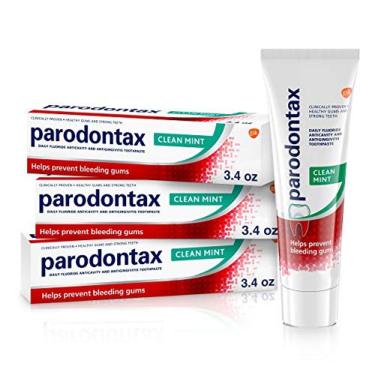 Imagem de Pasta de dente parodontax para gengivas sangrando, tratamento de gengivite e prevenção da cavidade, Hortelã Limpa - 3,4 Onças (Pacote de 3)