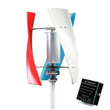 Imagem de Gerador de turbina eólica vertical de 2000w, 12V 24V 48V Alternador elétrico de moinho de vento vertical com controlador MPPT,220v