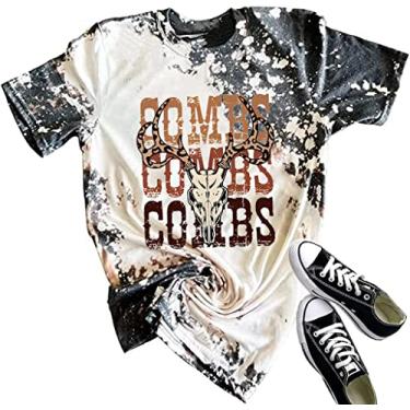 Imagem de Western Rodeo Camiseta Feminina Vintage Leopardo Crânio Gráfico Cowboy Camisa Country Music Cowgirl Tops (XG, conforme mostrado3)