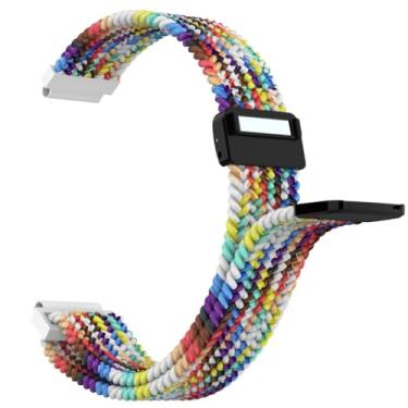 Imagem de C2D JOY Pulseira de nylon trançada compatível com Garmin Forerunner 945/935 pulseira magnética esportiva de nylon com chave de fenda - colorida
