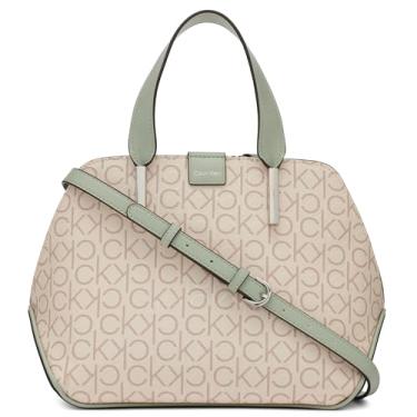 Imagem de Calvin Klein Bolsa Audrey com compartimento triplo, baunilha/cáqui/sálvia do deserto, One Size