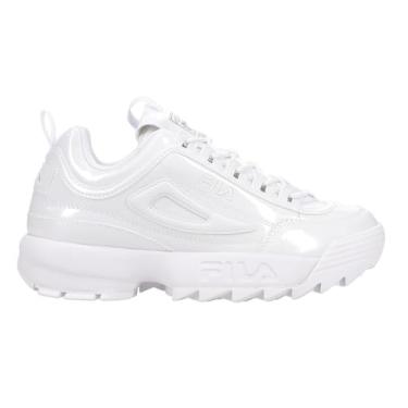 Imagem de Fila Tênis feminino confortável Disruptor II Premium, 100 branco/branco/branco, 40