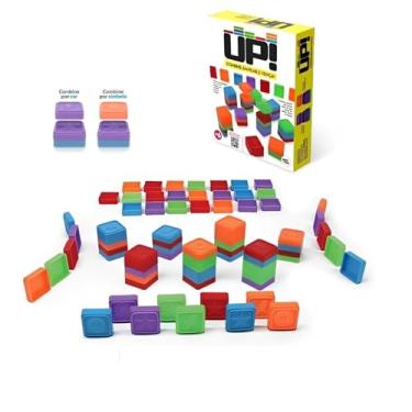 Imagem de Pakitoys Jogo Infantil Blocos Up Combine Empilhe e Vença Brinquedo