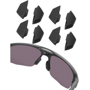 Imagem de Bowyer 4 pares de protetores de nariz de substituição compatíveis com óculos de sol Oakley Mercenary - Preto