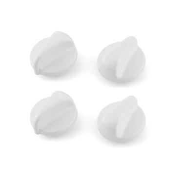 Imagem de Anniparts WB03K10040 XL44 Puxadores de fogão Peças de reposição para GE Hotpoint KIP 5963 Puxadores de fogão de fogão Branco EGR3000ED1BB Puxadores de forno Maçanetas superiores de fogão Manípulos de