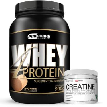 Imagem de Kit Whey 4W Protein 900g + Creatina 100% Pura 100g (900g, Paçoca)