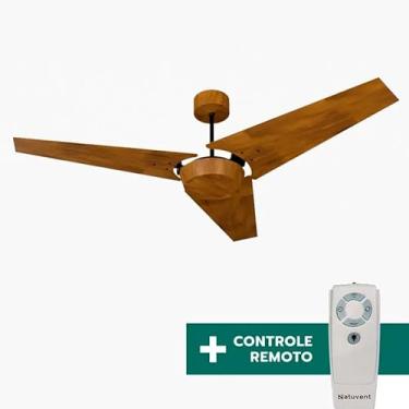 Imagem de Ventilador de Teto Com Controle Remoto Natuvent Callis No Light 3 Pás Madeira Imbuia (127, Volts)