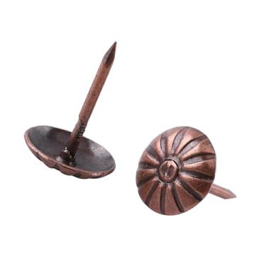 Imagem de Tachas de Polegar, 100 Pe as de Alfinetes de Estofamento Vintage para Parede Mapa de Corti a Calend rio Foto Artesanato Tambor Cesta de sof Transparente (Vermelho 11 * 16mm)