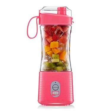Imagem de Liquidificador portátil para shakes e vitaminas, tamanho pessoal, espremedor de frutas para viagem, copo misturador com bateria recarregável USB de 4000 mAh, pequeno liquidificador elétrico