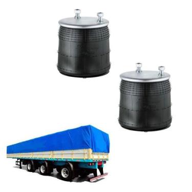 Imagem de Kit Bolsa Ar Suspensao Eixo Saf Holland Kll Completa - Suspentech