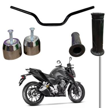 Imagem de Guidão + Peso + Manopla CBX 250 Twister - Kit Completo Para Conforto e