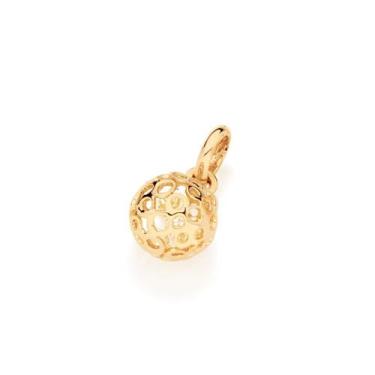 Imagem de Pingente banhado ouro 3x 24k 18k e 22k feminino infantil globo vazado 