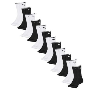 Imagem de Kit 12 Pares De Meias Cano Alto Masculina Adulto Com Solado Atoalhado 