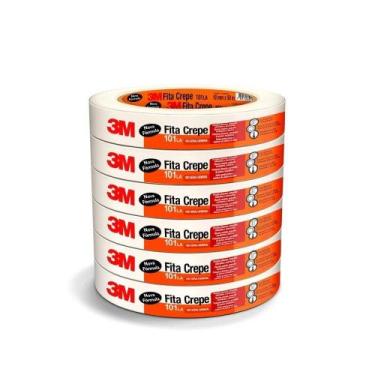 Imagem de Fita Crepe Uso Geral Alta Resistência 101 LA 18mm x 50m Emb. c/ 6 un. 
