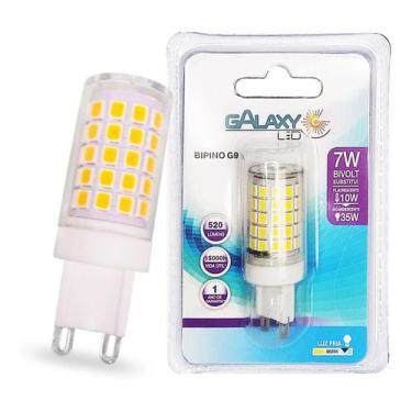 Imagem de Lâmpada Led Halopin G9 7W Bivolt Bipino Branco Frio - GALAXY, 110V/220
