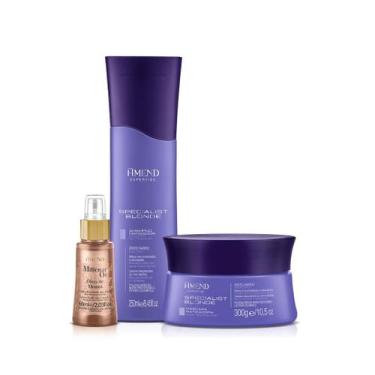 Imagem de Amend Expertise Specialist Blonde Sh 250ml + Masc 300ml + Millenar Oil