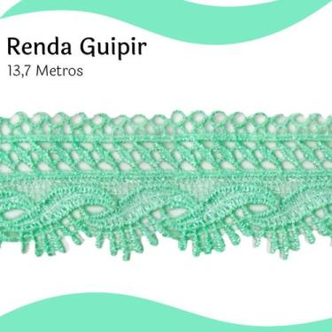 Imagem de Renda Guipír Verde Mar - Rolo Com 13,7 Metros - Chl589 - Nybc