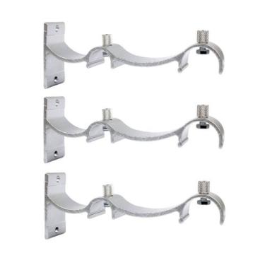 Imagem de Kit 4 Suportes Duplo Perfil Invertido Para Varão Wave 28mm FOSCO - ART