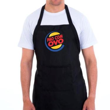 Imagem de Avental Preto Pão com Ovo - Original Uniformes