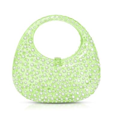Imagem de Bolsas clutch para mulheres, bolsa de noite Diamantes, bolsa de acrílico rosa, bolsa pequena, bolsas para casamento, formatura, festas, viagens (verde), Verde