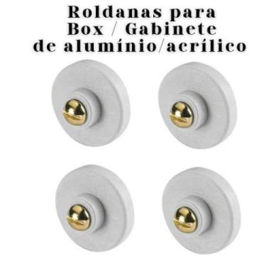 Imagem de Roldana 25mm Box/gabinete Acrílico/alumínio - diversiplast, 10 Unidade