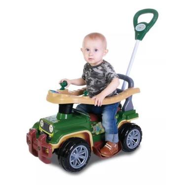 Imagem de Carrinho Passeio Infantil Bebê Jip Jip Com Haste Empurrar com Buzina -