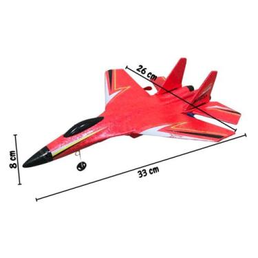 Imagem de Avião De Controle Remoto Vermelho Alcance 30 Metros Importway