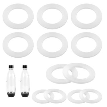 Imagem de 12 peças de substituição de juntas para garrafa Sodastream, junta de vedação de garrafa de silicone branca compatível com anel de vedação de garrafa Sodastream peças de reposição para garrafa de