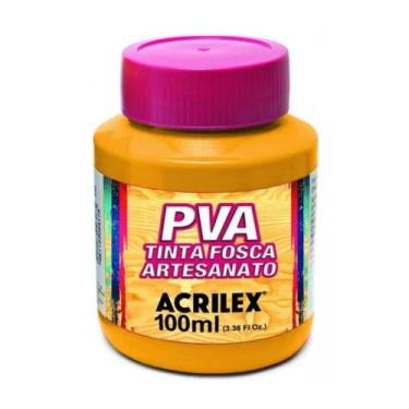 Imagem de Tinta pva fosca p artesanato 100ml amarelo cadmio 536 - Acrilex