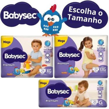 Imagem de Fralda Descartável Babysec Premium Roxa Todos os Tamanhos, Grande(G)