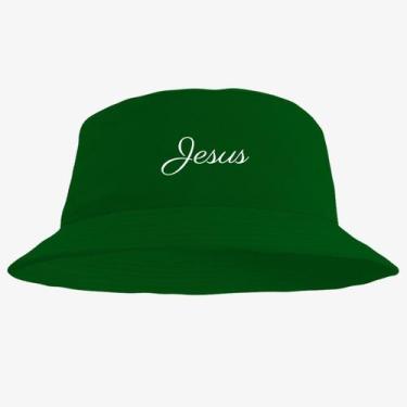 Imagem de Chapéu Bucket Hat Estampado Jesus - MP Moda Masculina, Único, Verde es