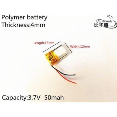 Imagem de Bateria 3,7v 50mah  Headset  4mm X 12mm X 15mm Carta - KMIG