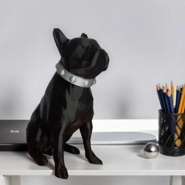 Imagem de Bulldog Pirata ou Preto Decorativo Geométrico Poly - Mad Maker
