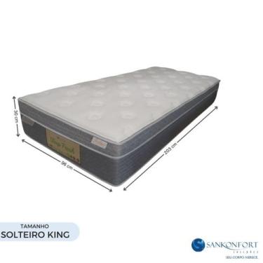 Imagem de Colchão de Solteiro King Molas Ensacadas Confortável Sankonfort Sleep 