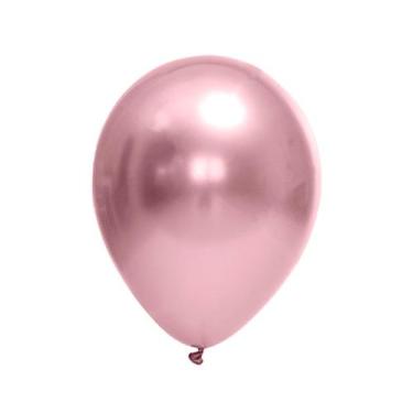 Imagem de Balão de Festa Látex Chrome - Rosa - FestBall - Rizzo