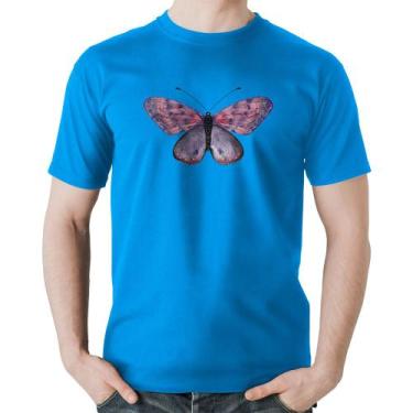 Imagem de Camiseta Algodão Borboleta Lilás - Foca na Moda, Azul, GGG