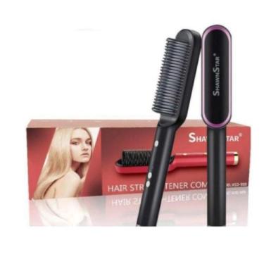 Imagem de Escova Portátil De Cabelo Pente Elétrico Cerâmico Alisamento - Vijodi,