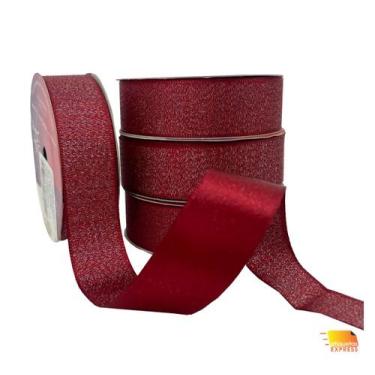 Imagem de Fita Cetim Lurex Acabamento 22mm - DECORAÇÃO  PRESENTES  LAÇOS  ARTESA