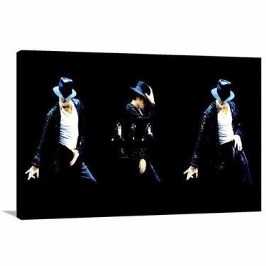 Imagem de Quadro Michael Jackson Música decorativo com Tela em Tecido - Wall Fra