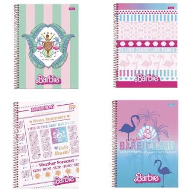 Imagem de Caderno Universitário Barbie Capa Dura 1 Matéria Estampas Sortidas 80 