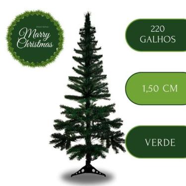 Imagem de Arvore De Natal Verde Pinheiro Artificial 150cm com 220 galhos - nipoc
