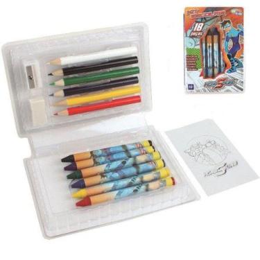 Imagem de Estojo Kit Escolar com 18 Peças - Well kids
