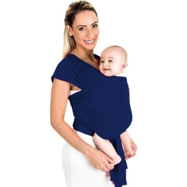 Imagem de Baby Sling Mamãe Canguru Malha 100% Algodão Wrap Sling - Doce Lar - En