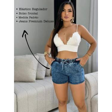 Imagem de Short Feminino Jeans Elastico Blogueira Cintura Alta - Isana Jeans, Ma