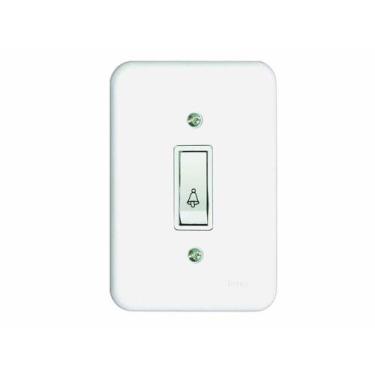 Imagem de Pulsador de campainha branco - radial