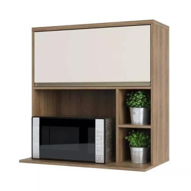 Imagem de Armário Aéreo 80 cm 1 Porta Basculante Nicho Micro Conjugado e Nicho L